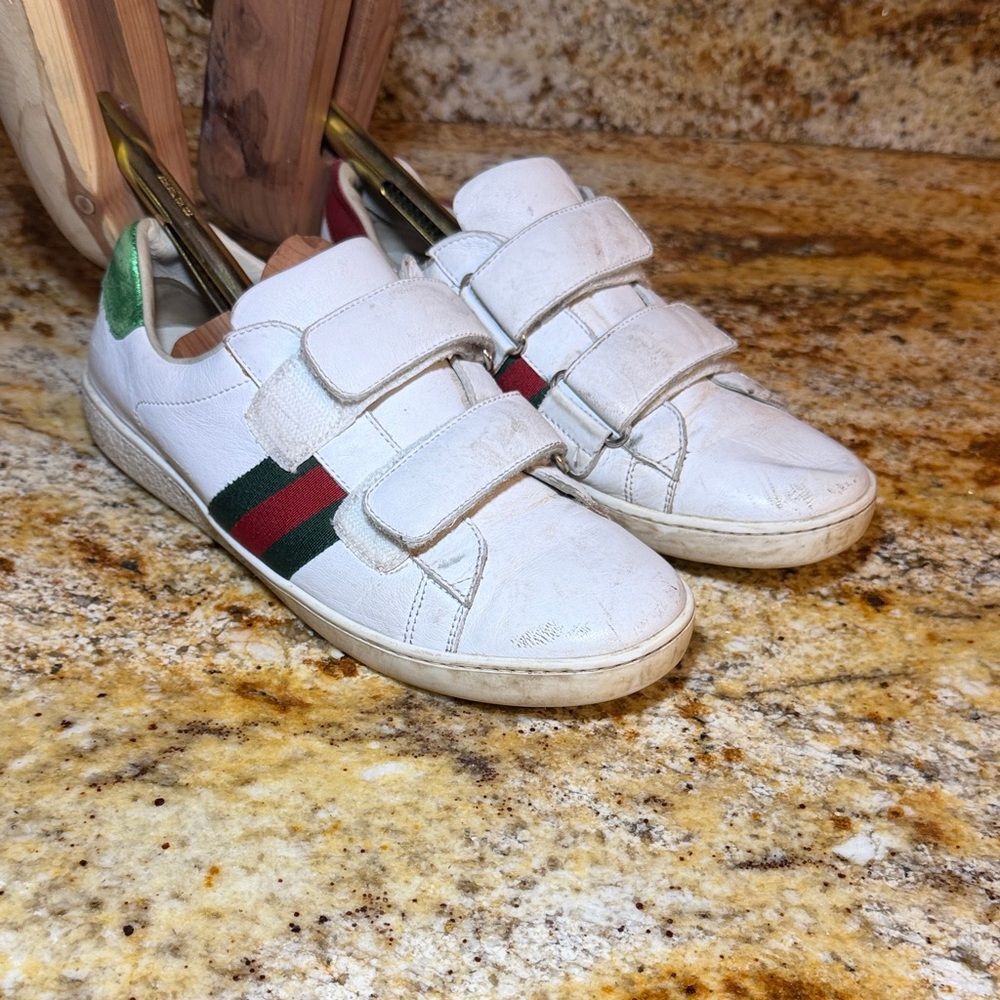 Gucci Kids Ace Leather Sneakers